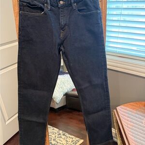 Men's Dark Blue Straight Jeans